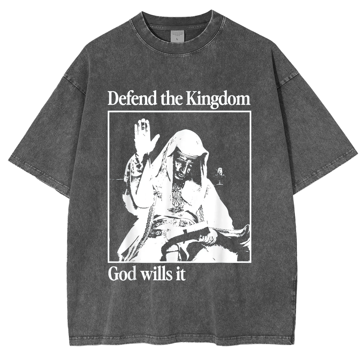 Sliver Mask King Baldwin IV Meme The Leper King Warrior Washed T-shirt/Crewneck/Hoodie-Limited Sale