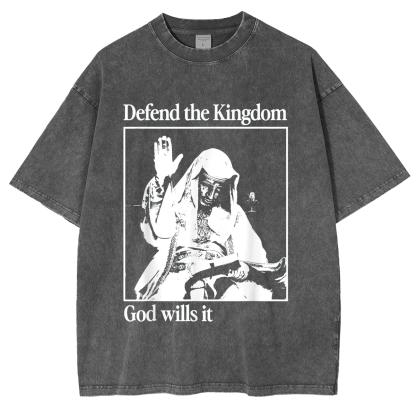 Sliver Mask King Baldwin IV Meme The Leper King Warrior Washed T-shirt/Crewneck/Hoodie-Limited Sale