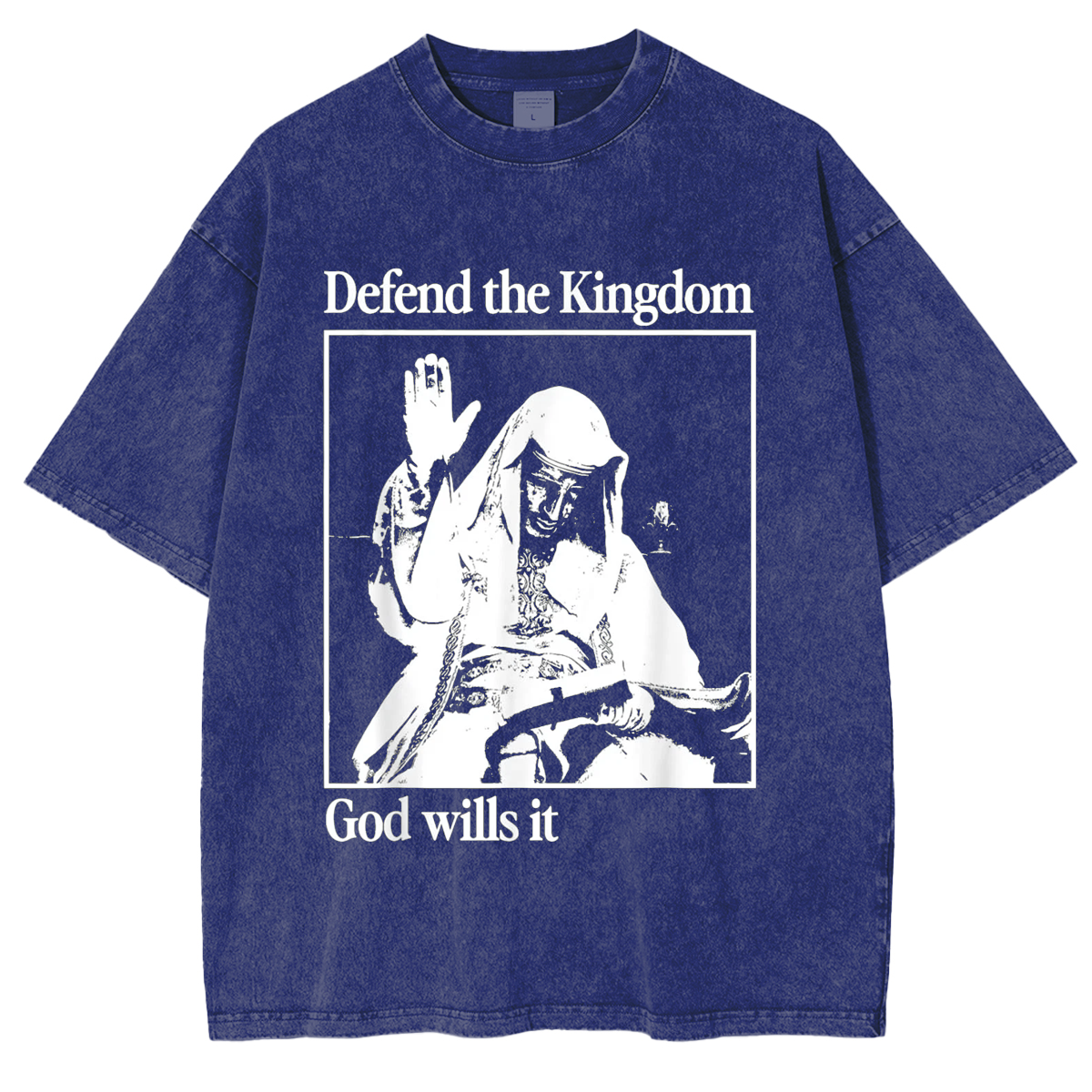 Sliver Mask King Baldwin IV Meme The Leper King Warrior Washed T-shirt/Crewneck/Hoodie-Limited Sale