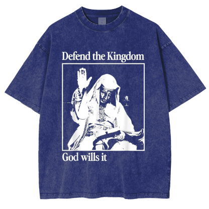Sliver Mask King Baldwin IV Meme The Leper King Warrior Washed T-shirt/Crewneck/Hoodie-Limited Sale