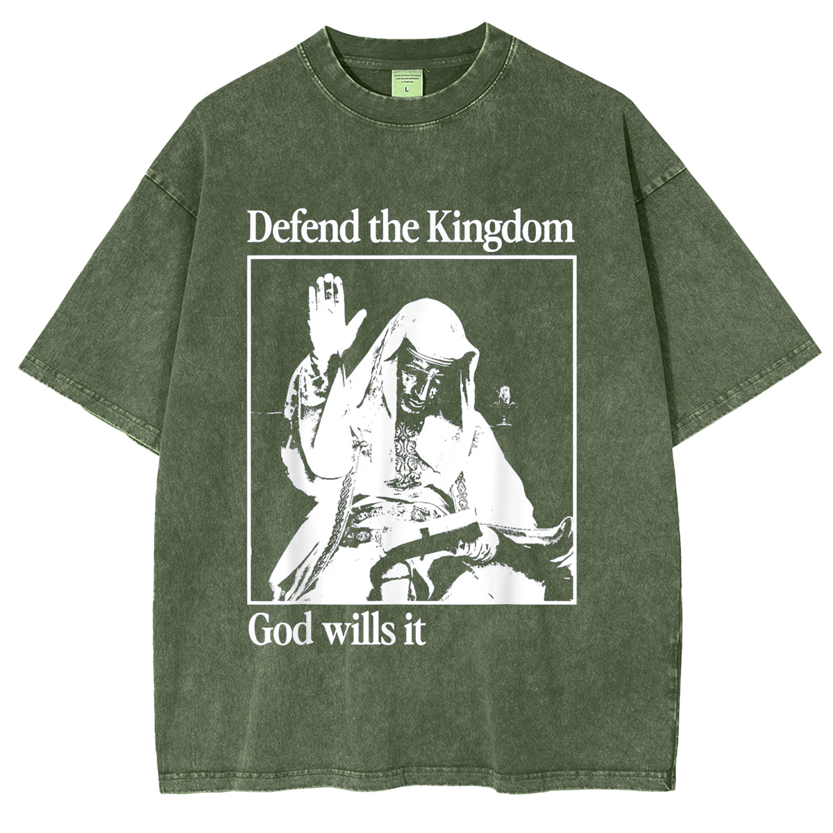 Sliver Mask King Baldwin IV Meme The Leper King Warrior Washed T-shirt/Crewneck/Hoodie-Limited Sale