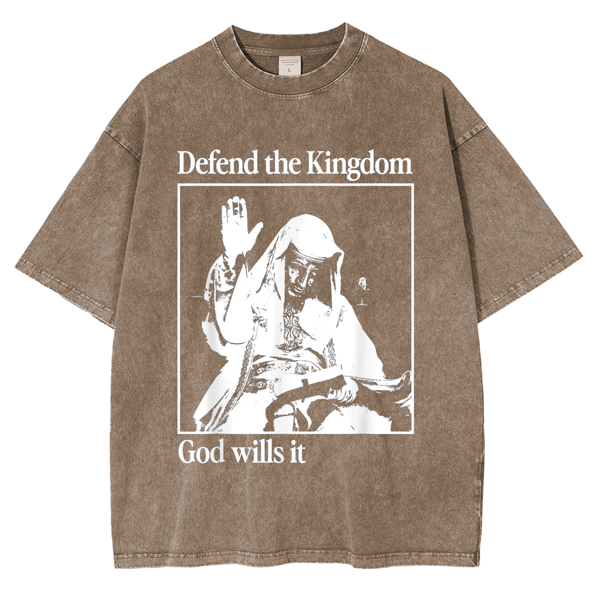 Sliver Mask King Baldwin IV Meme The Leper King Warrior Washed T-shirt/Crewneck/Hoodie-Limited Sale