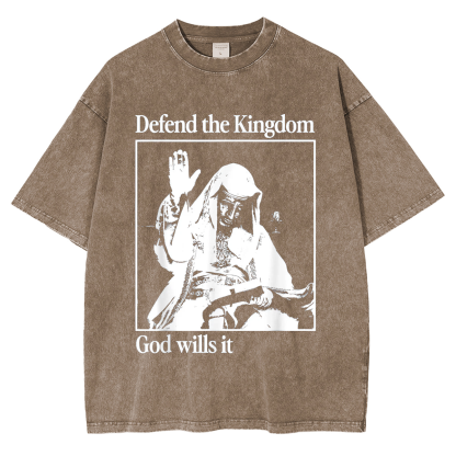 Sliver Mask King Baldwin IV Meme The Leper King Warrior Washed T-shirt/Crewneck/Hoodie-Limited Sale