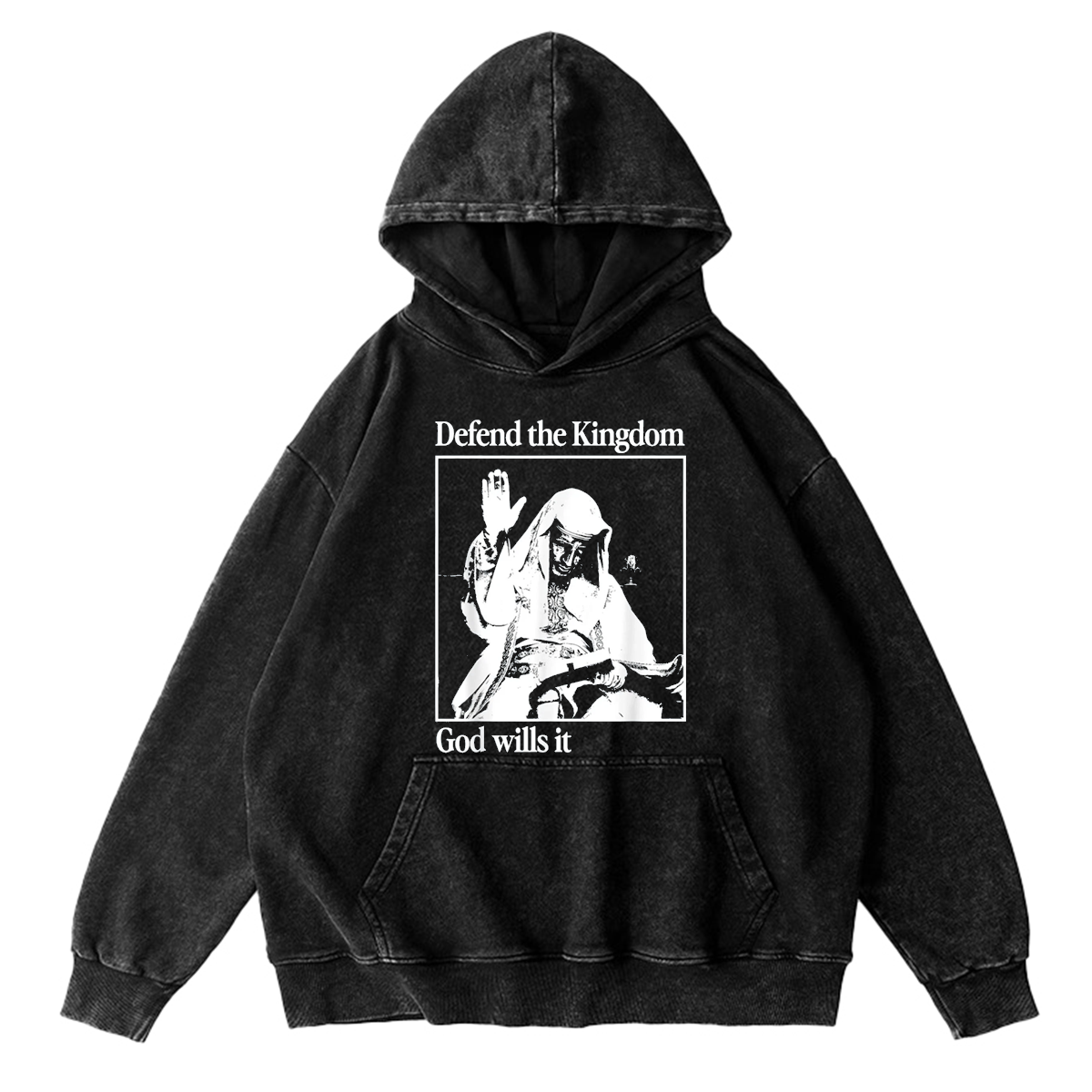 Sliver Mask King Baldwin IV Meme The Leper King Warrior Washed T-shirt/Crewneck/Hoodie-Limited Sale