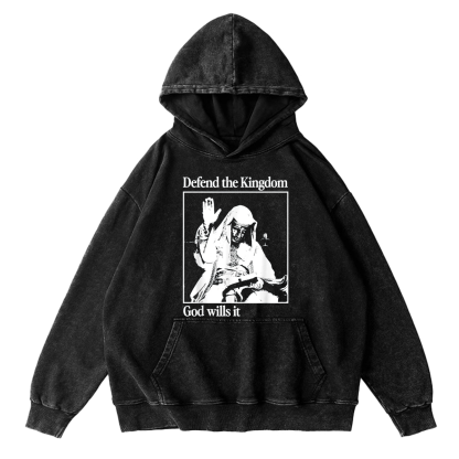 Sliver Mask King Baldwin IV Meme The Leper King Warrior Washed T-shirt/Crewneck/Hoodie-Limited Sale