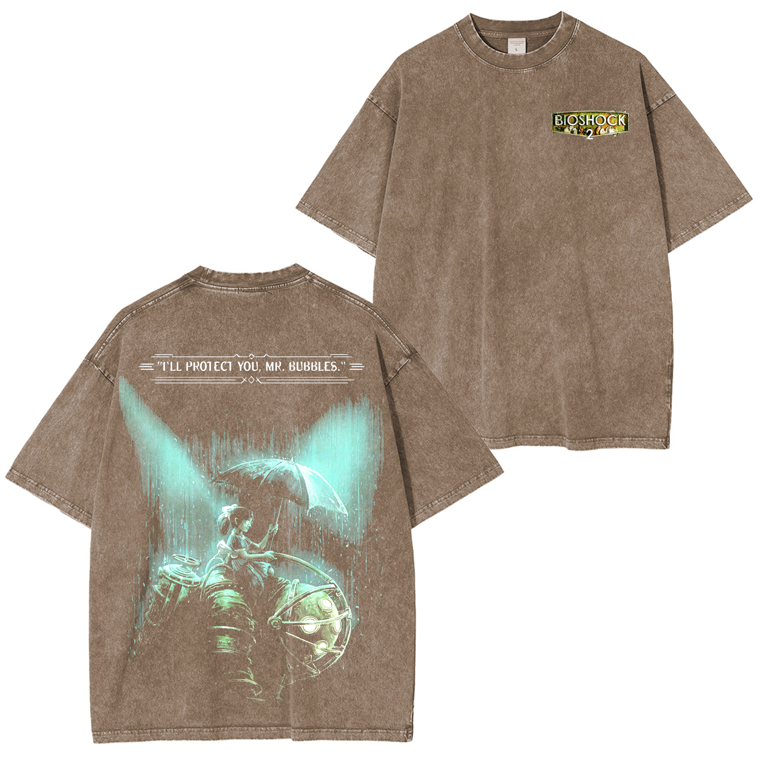 Bioshock 2 Washed T-shirt/Crewneck/Hoodie-Limited Sale