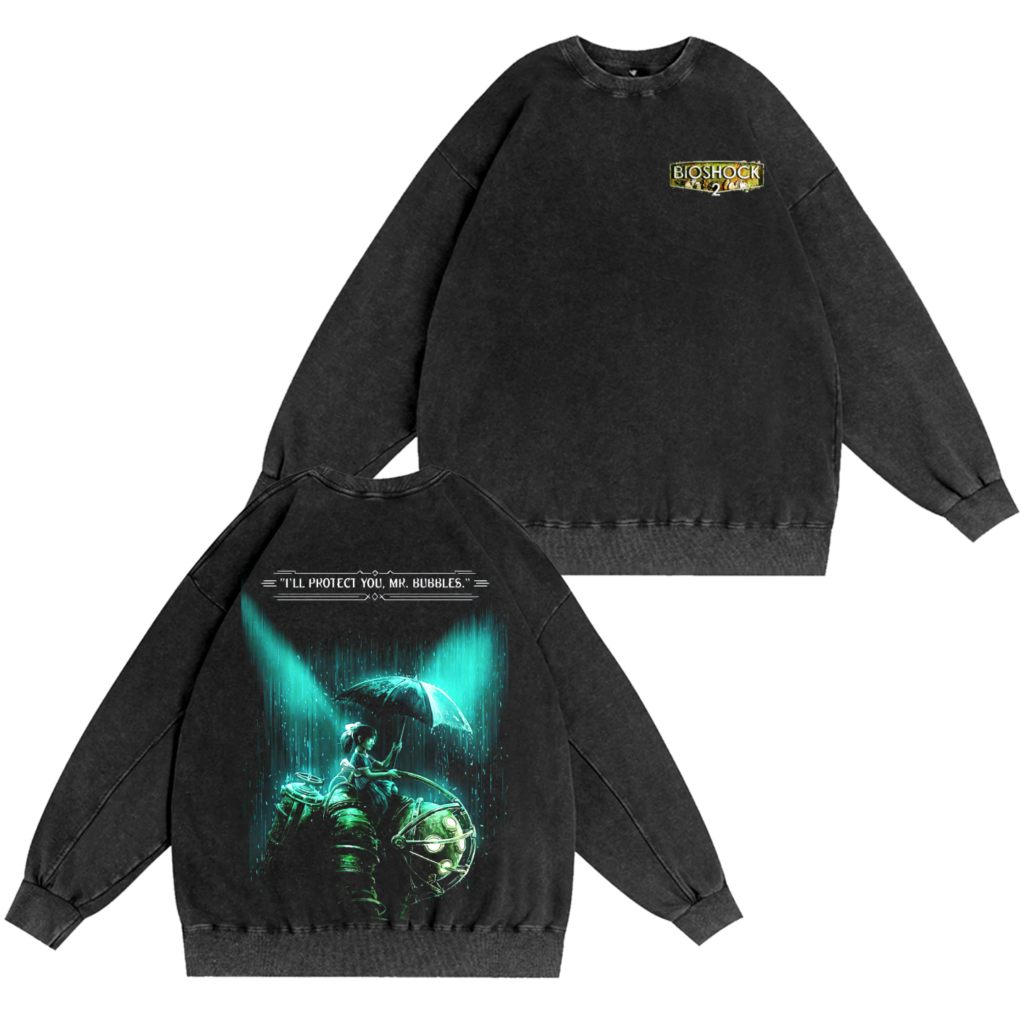 Bioshock 2 Washed T-shirt/Crewneck/Hoodie-Limited Sale