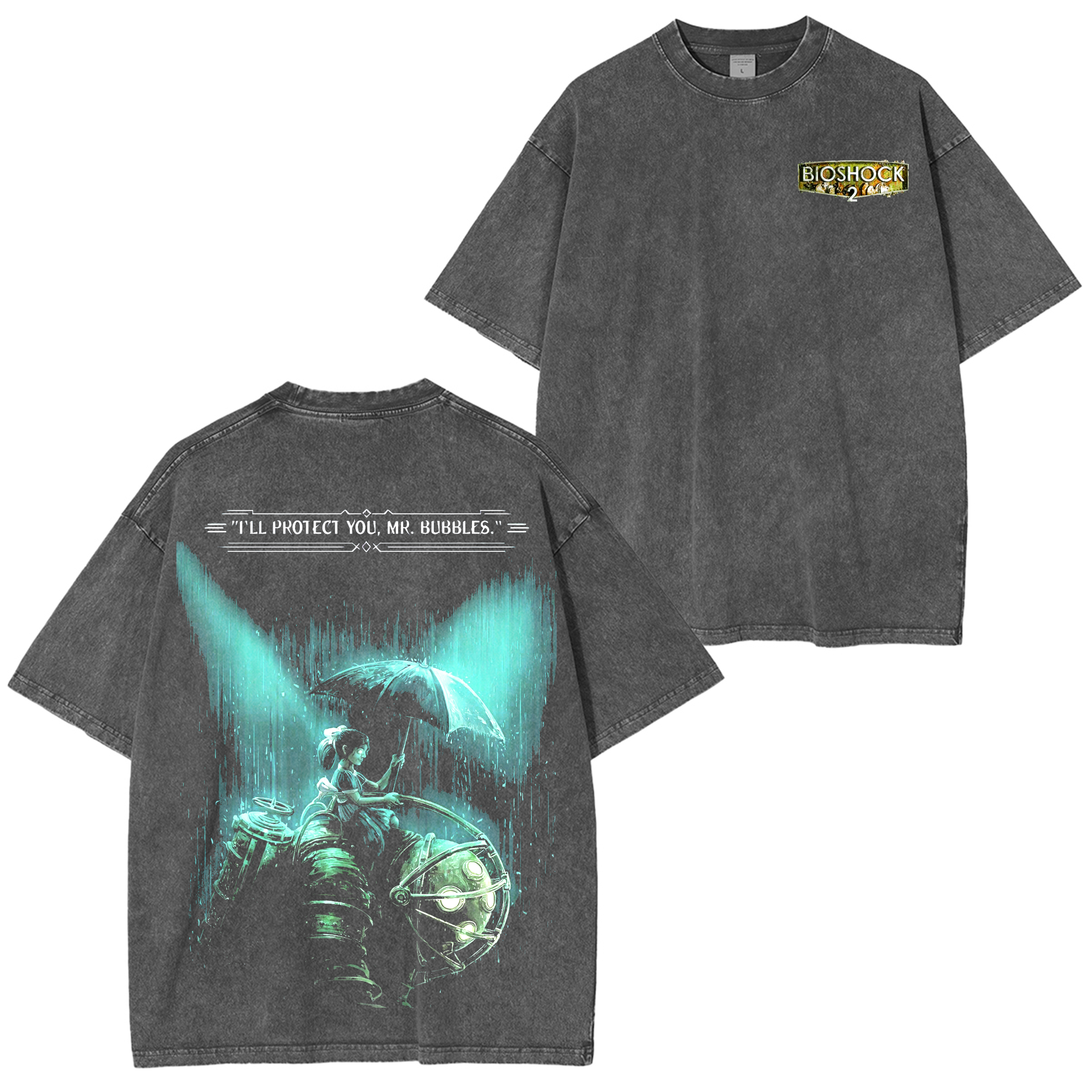 Bioshock 2 Washed T-shirt/Crewneck/Hoodie-Limited Sale