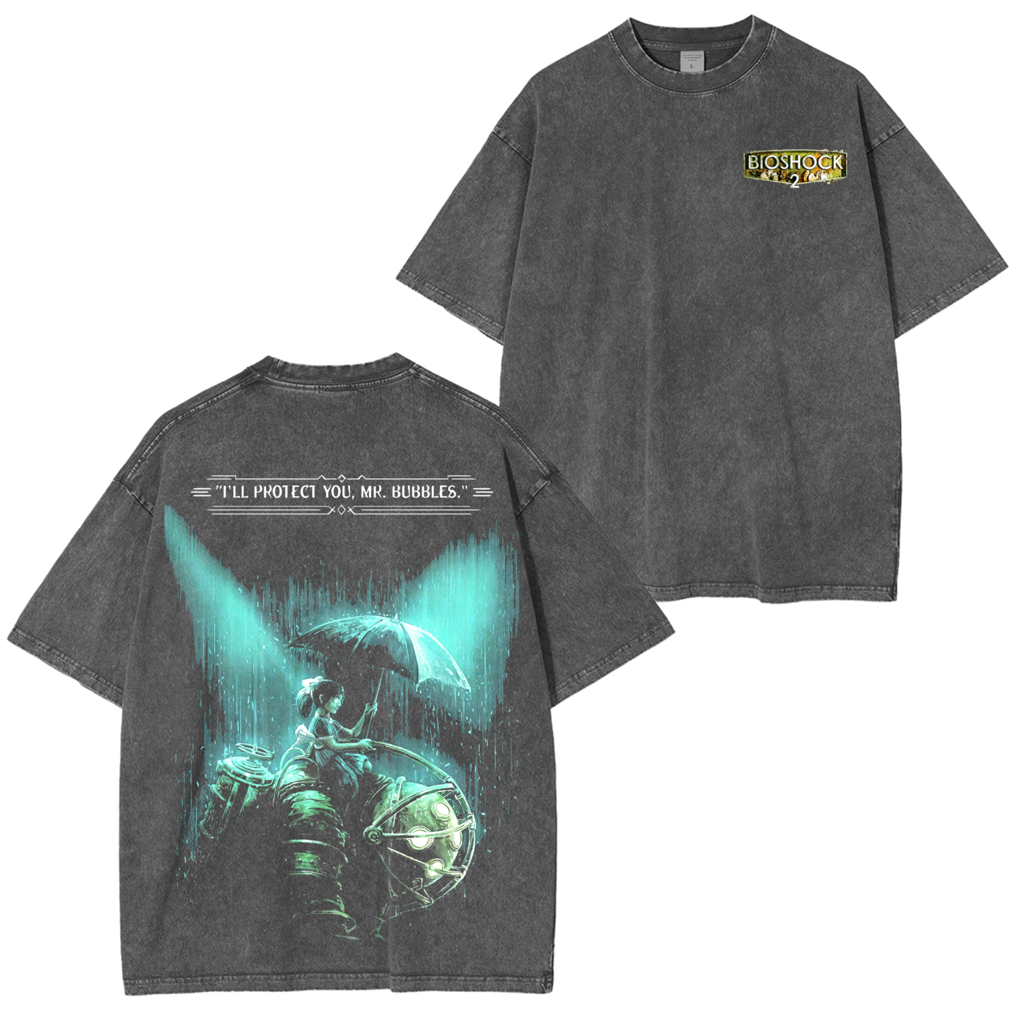 Bioshock 2 Washed T-shirt/Crewneck/Hoodie-Limited Sale
