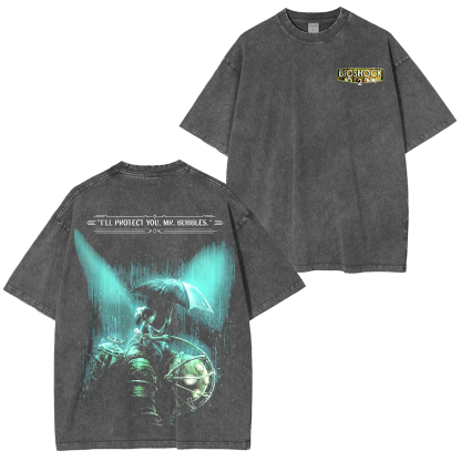 Bioshock 2 Washed T-shirt/Crewneck/Hoodie-Limited Sale