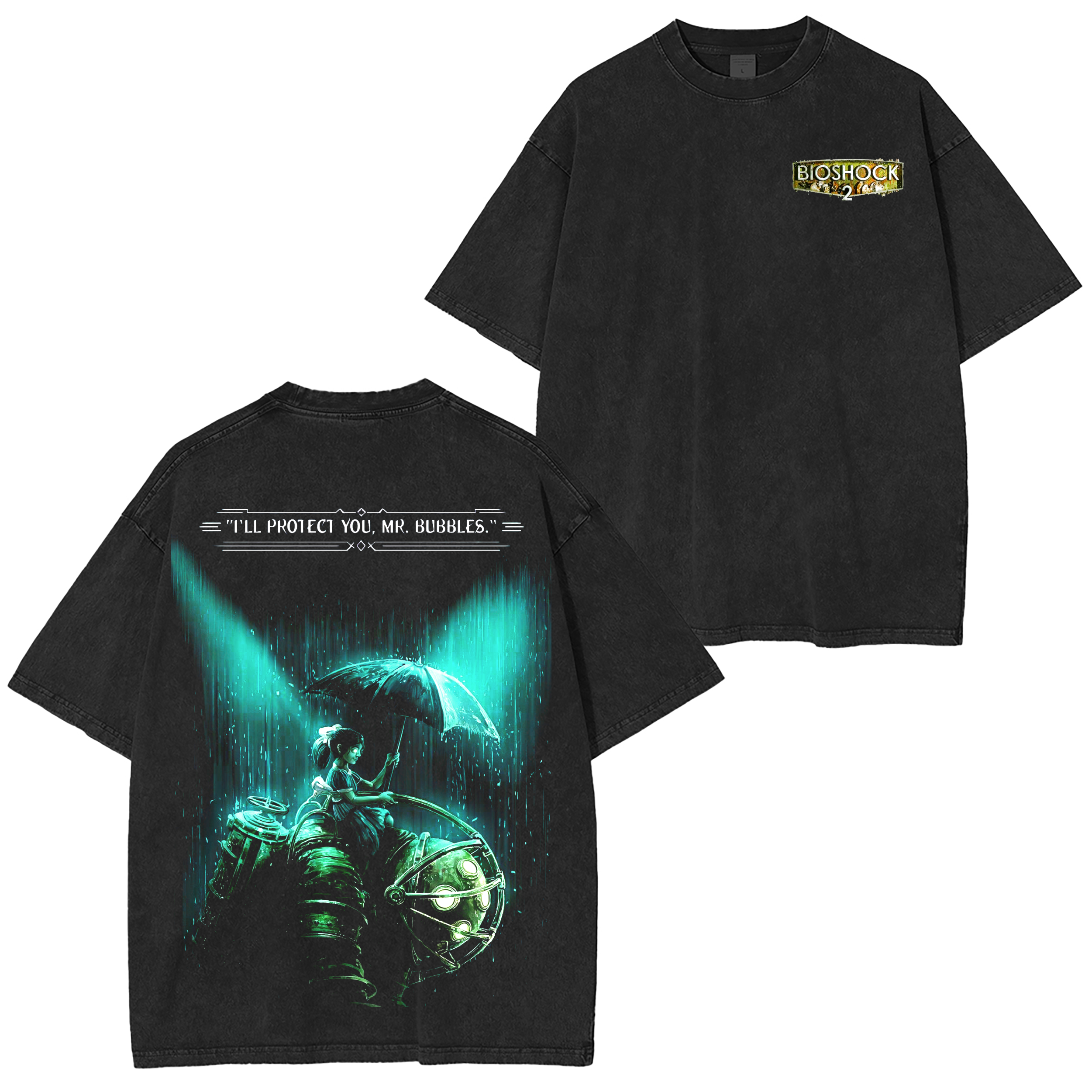 Bioshock 2 Washed T-shirt/Crewneck/Hoodie-Limited Sale