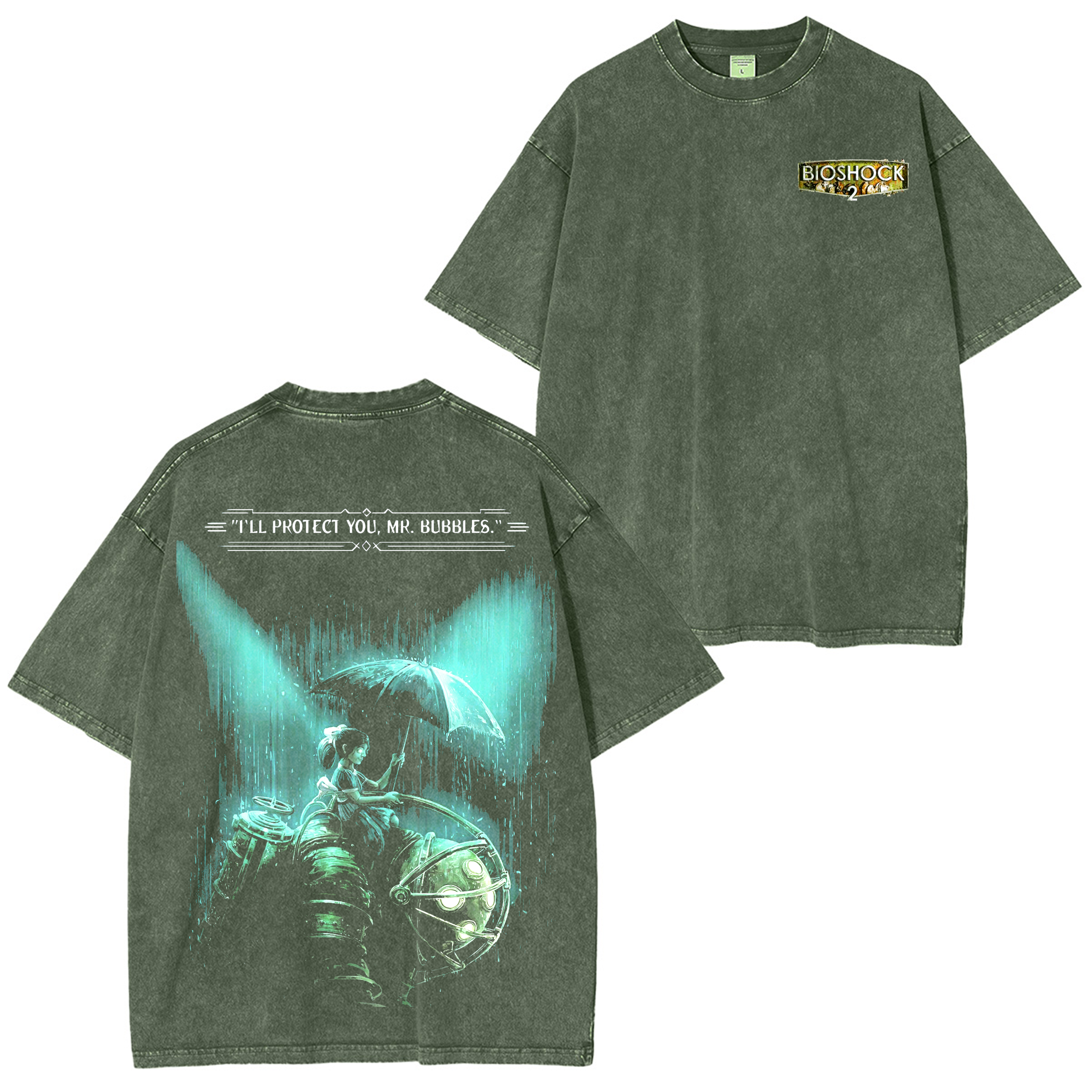 Bioshock 2 Washed T-shirt/Crewneck/Hoodie-Limited Sale