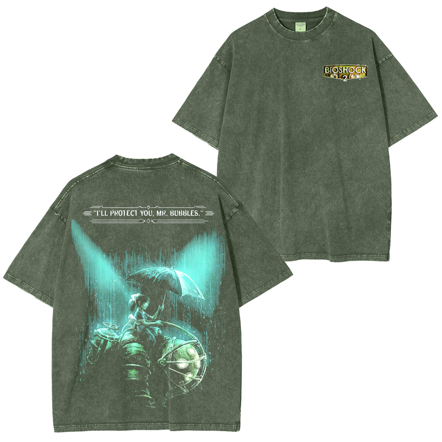 Bioshock 2 Washed T-shirt/Crewneck/Hoodie-Limited Sale