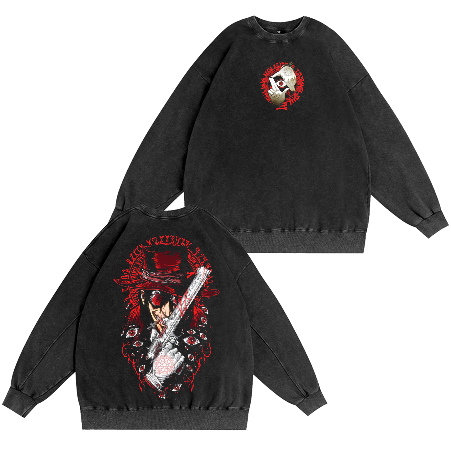 Hellsing Anime Washed T-shirt/Crewneck/Hoodie-Limited Sale