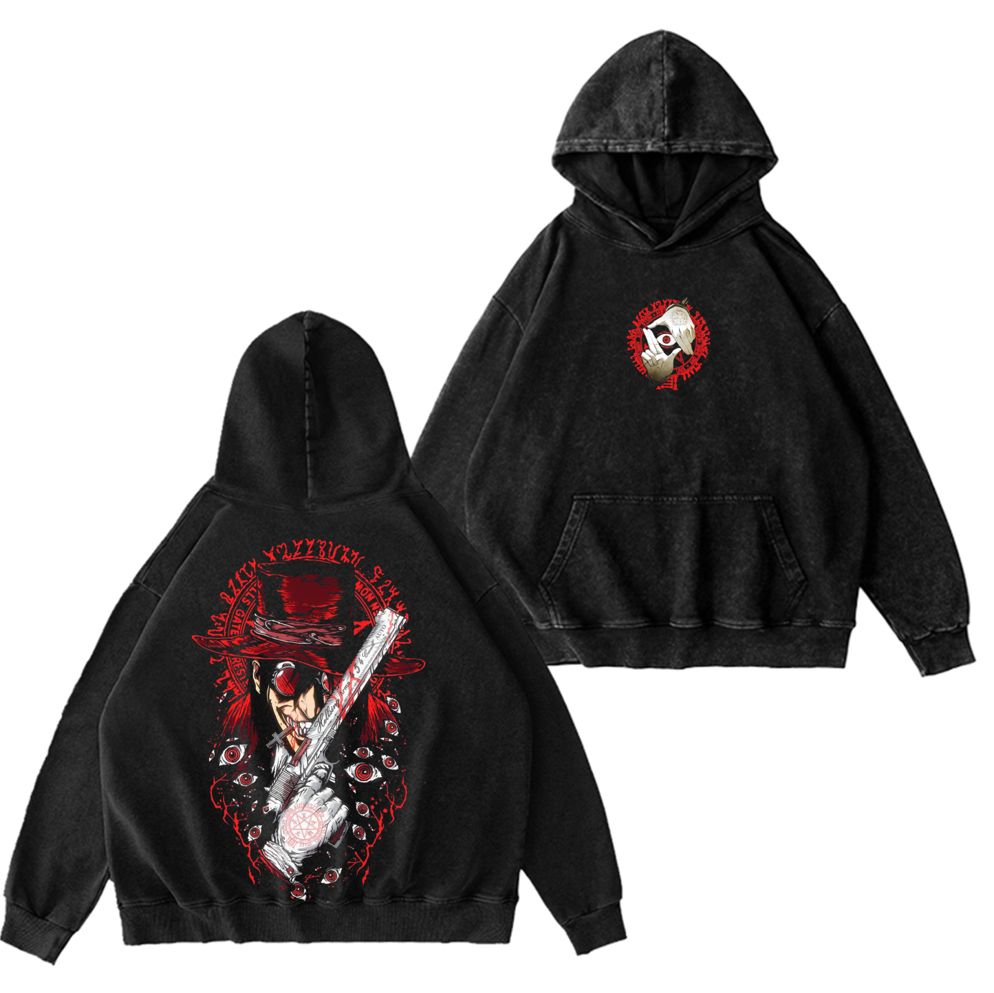 Hellsing Anime Washed T-shirt/Crewneck/Hoodie-Limited Sale