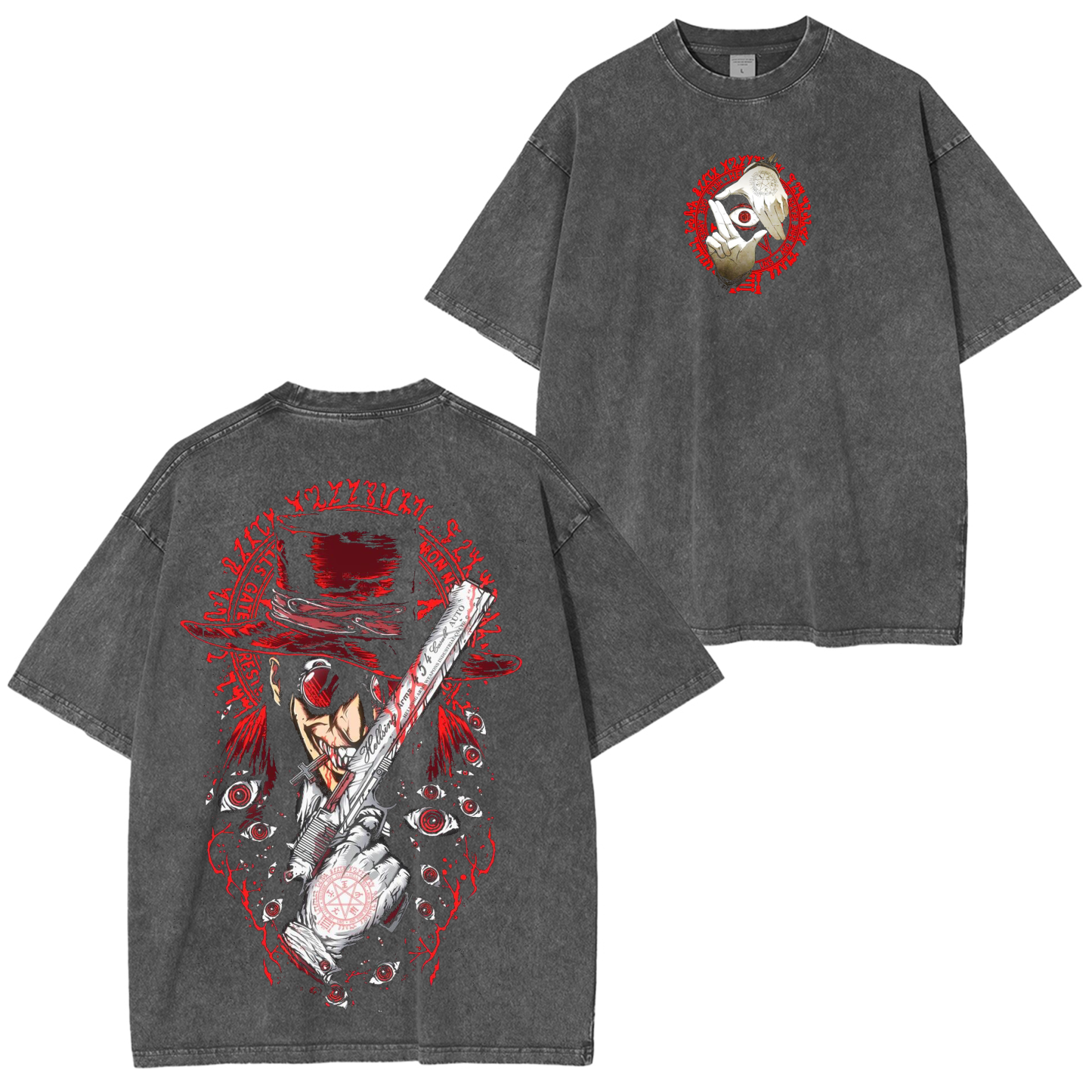 Hellsing Anime Washed T-shirt/Crewneck/Hoodie-Limited Sale