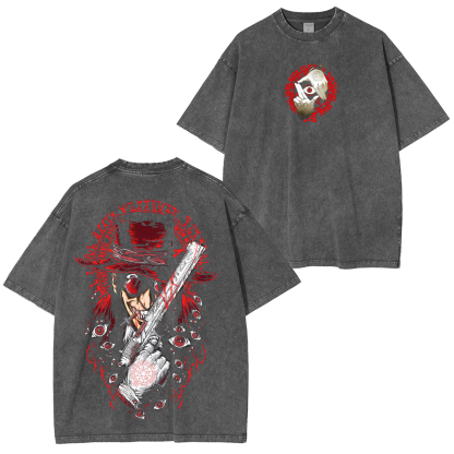 Hellsing Anime Washed T-shirt/Crewneck/Hoodie-Limited Sale