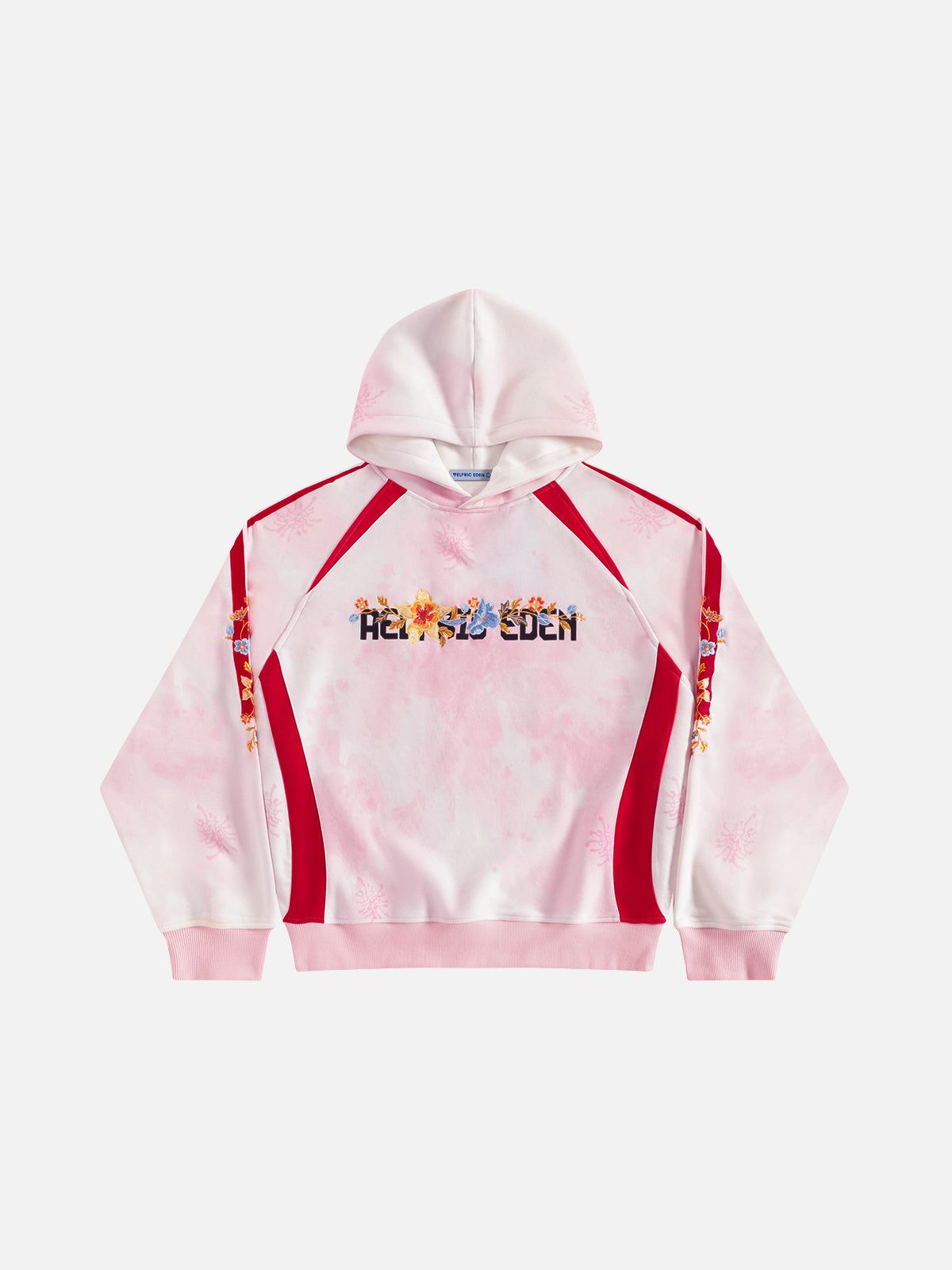 Aelfric Eden Oversized Color Blocking Floral Graphic Pullover Hoodie-Limited Sale