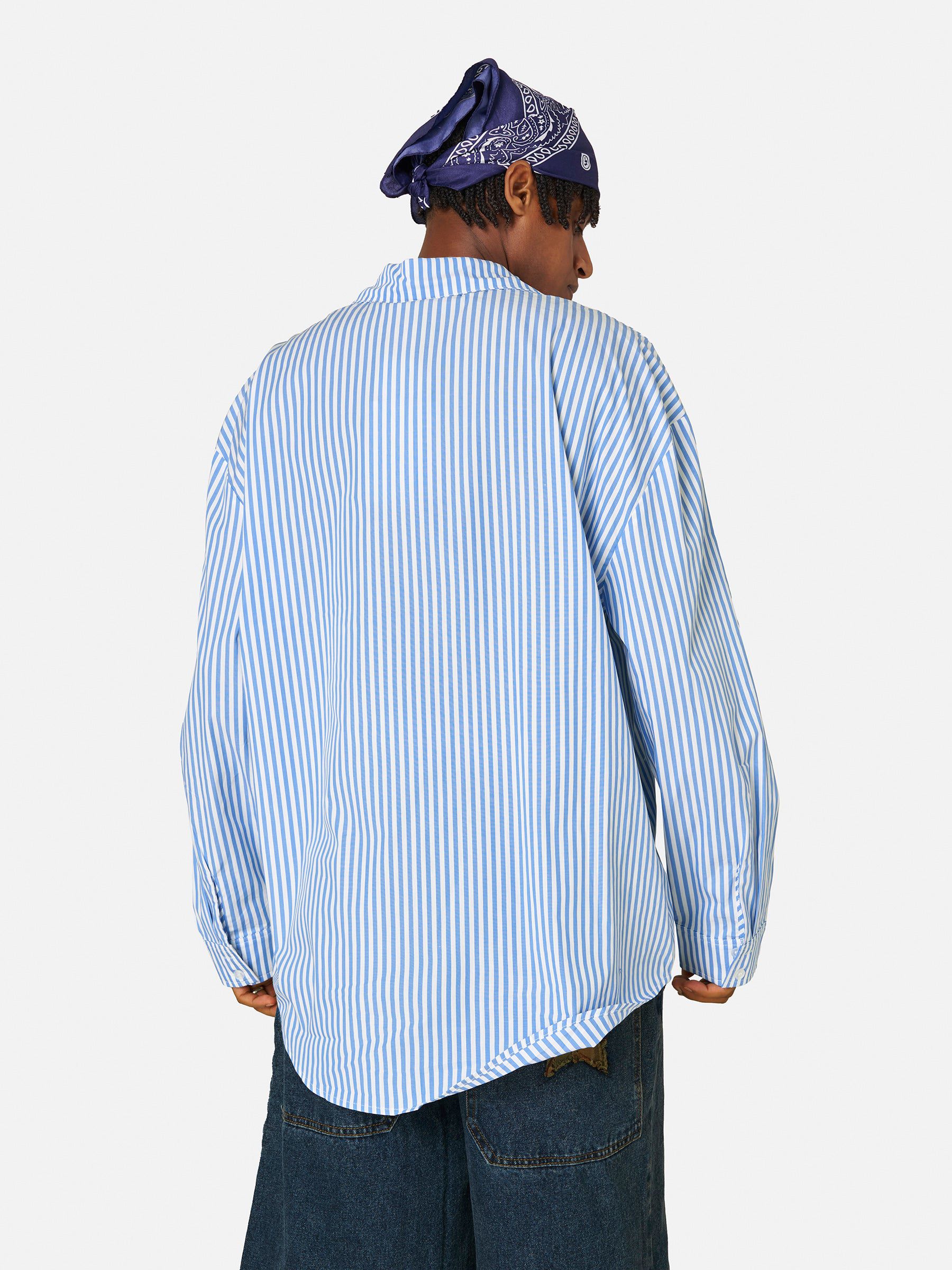 Aelfric Eden Necktie Graphic Stripe Long Sleeve Shirt-Limited Sale