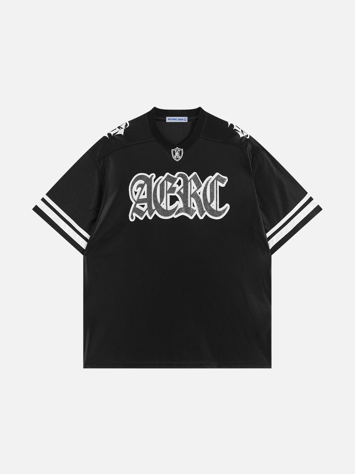 Aelfric Eden Hotfix Rhinestone Football Jersey-Limited Sale