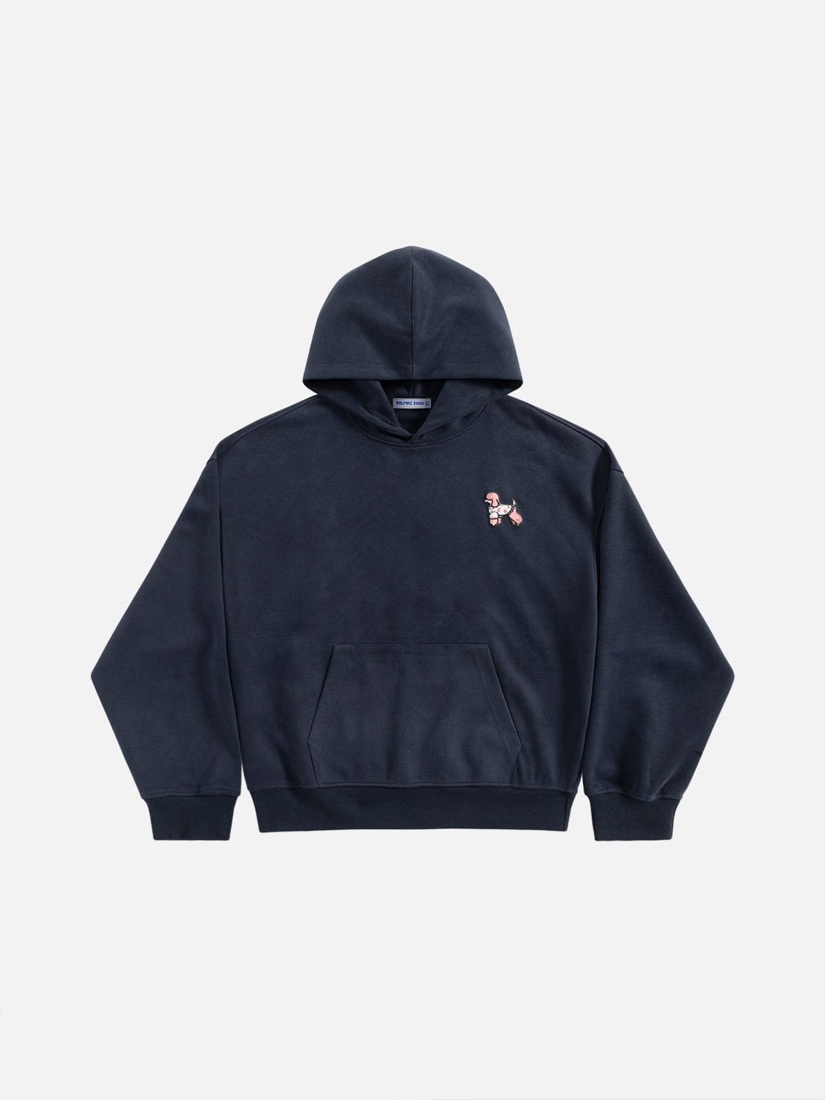 Aelfric Eden Oversized Cute Poodle Pullover Hoodie-Limited Sale