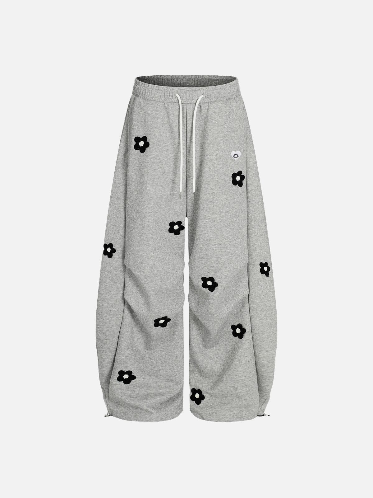 Aelfric Eden Floral Embroidery Baggy Barrel Sweatpants-Limited Sale