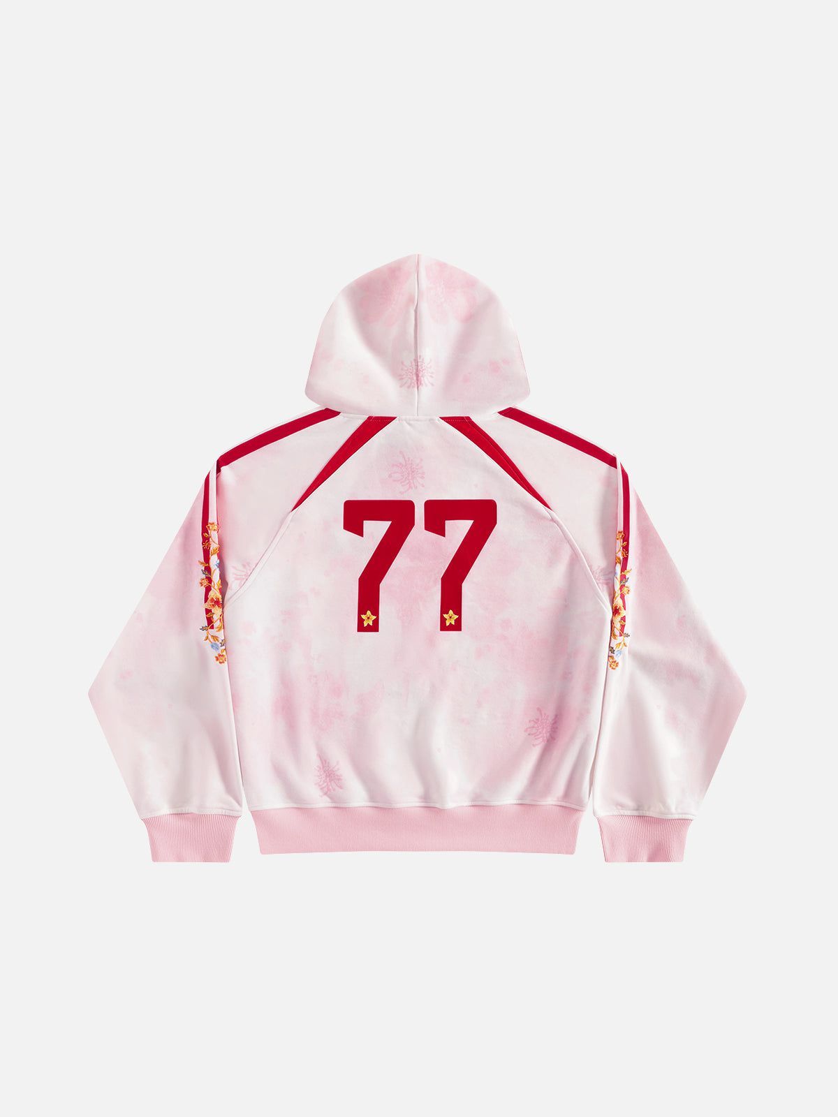 Aelfric Eden Oversized Color Blocking Floral Graphic Pullover Hoodie-Limited Sale