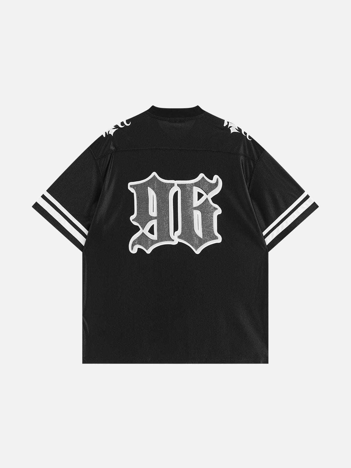 Aelfric Eden Hotfix Rhinestone Football Jersey-Limited Sale
