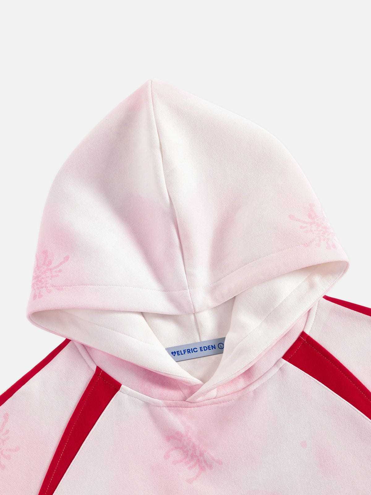 Aelfric Eden Oversized Color Blocking Floral Graphic Pullover Hoodie-Limited Sale
