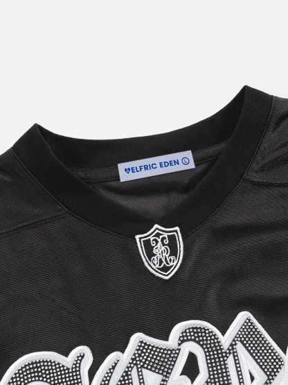 Aelfric Eden Hotfix Rhinestone Football Jersey-Limited Sale