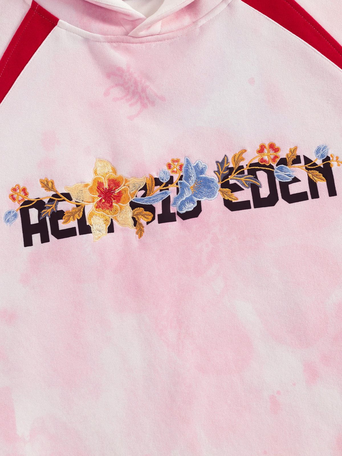 Aelfric Eden Oversized Color Blocking Floral Graphic Pullover Hoodie-Limited Sale