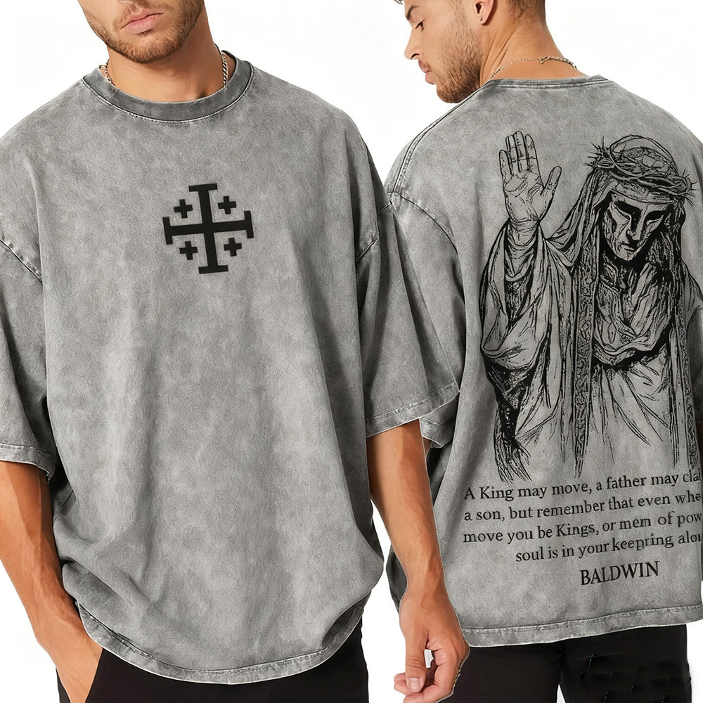 Baldwin IV never gave in to illness King of Jerusalem Washed Unisex T-Shirt-Limited Sale