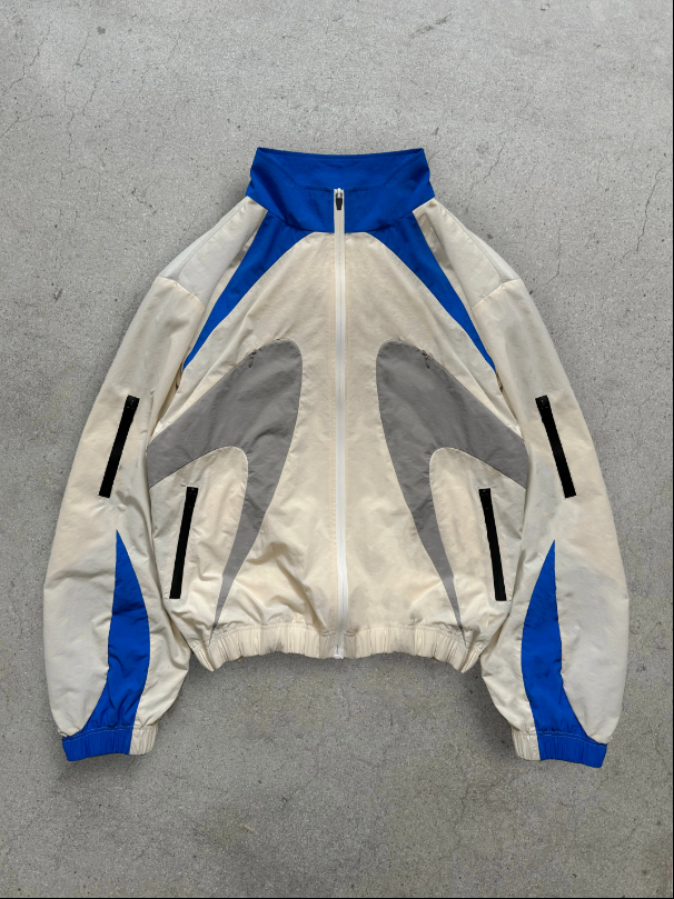 018. ANTHM Jacket - Ivory/Blue