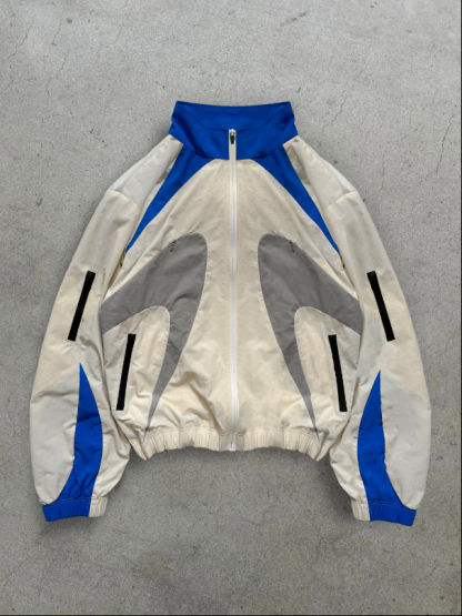 018. ANTHM Jacket - Ivory/Blue