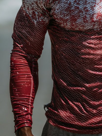 Men's Outdoor Sun Protection Breathable Cool Face Mask Hooded Printed Long-Sleeved Top-Limited Sale