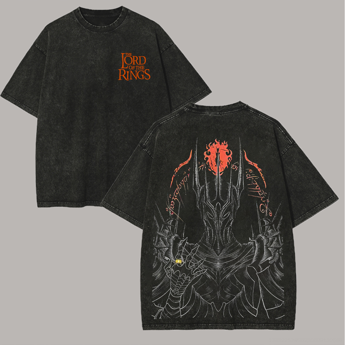 The Lord of the Rings Printed Unisex Washed T-Shirt-Limited Sale