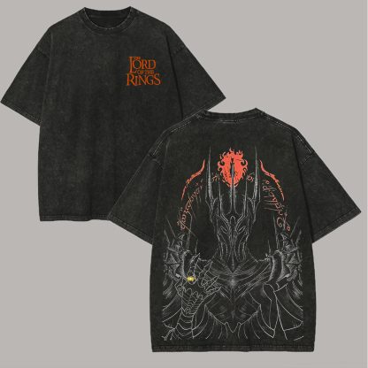 The Lord of the Rings Printed Unisex Washed T-Shirt-Limited Sale