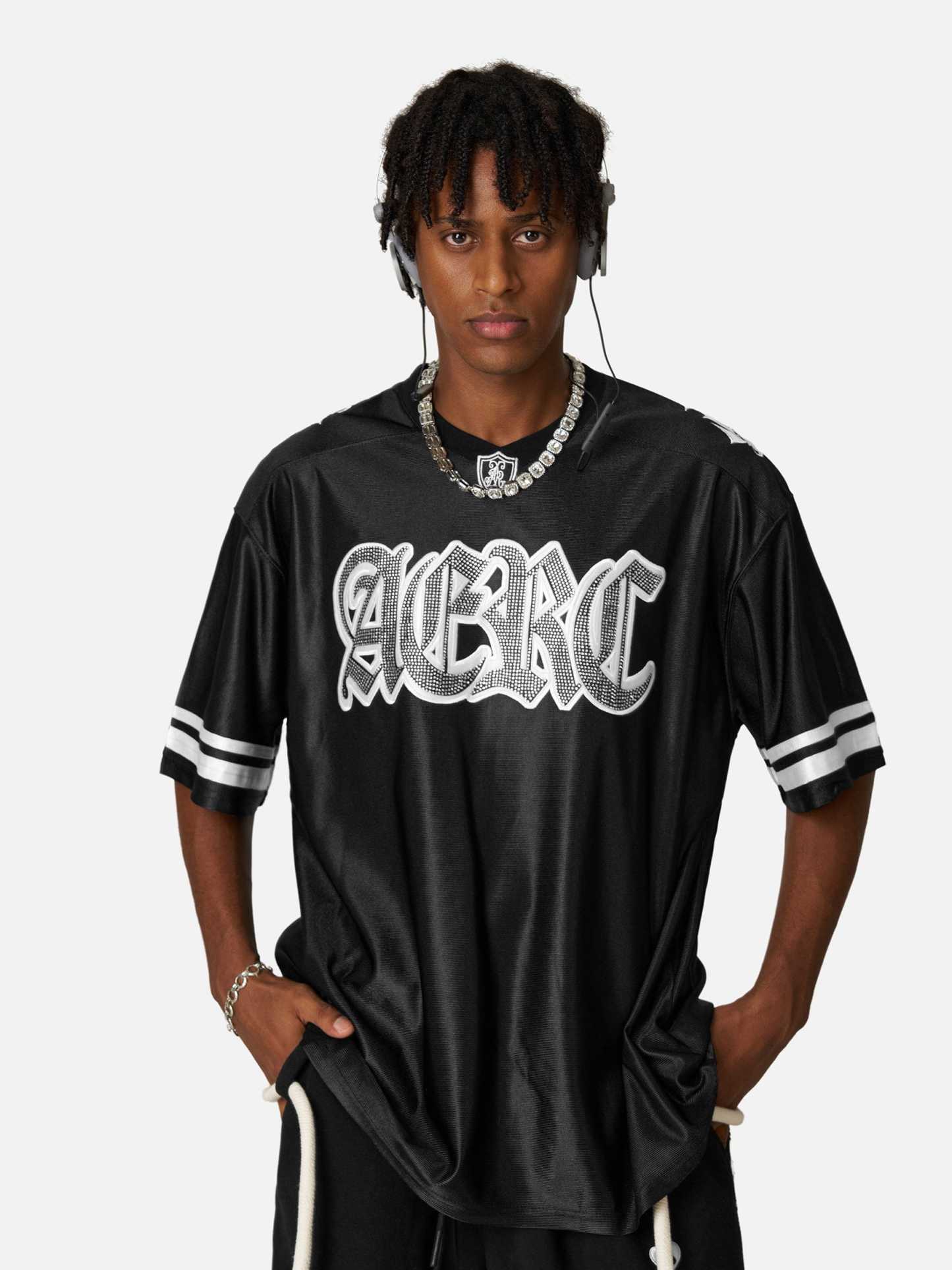 Aelfric Eden Hotfix Rhinestone Football Jersey-Limited Sale