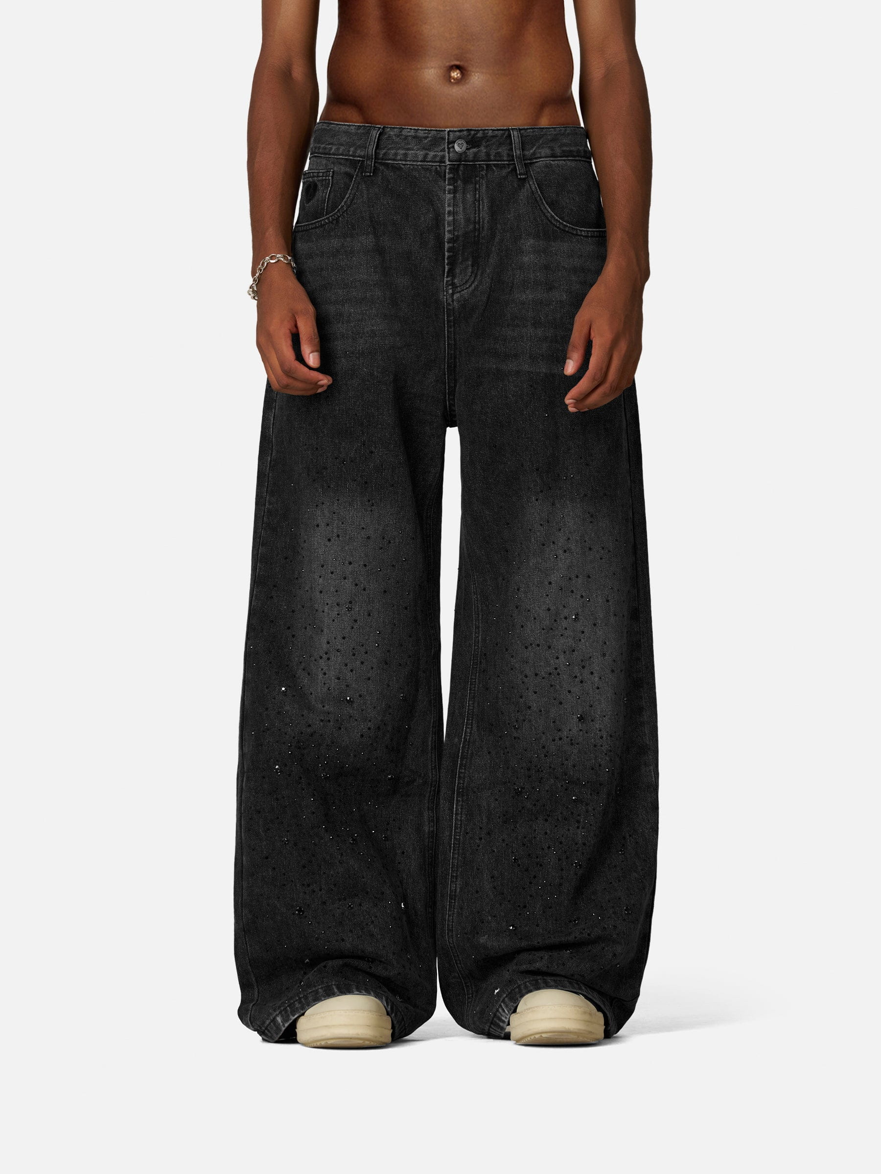Aelfric Eden Rhinestone Baggy Jeans-Limited Sale