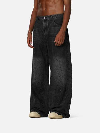 Aelfric Eden Rhinestone Baggy Jeans-Limited Sale