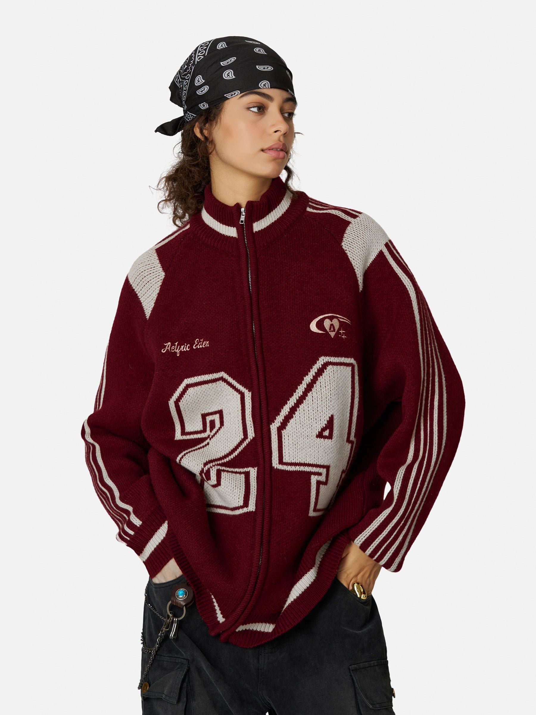 Aelfric Eden 24 Jacquard Zip Up Cardigan-Limited Sale