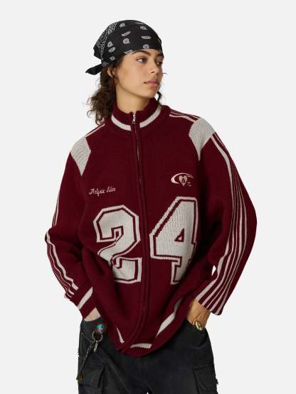 Aelfric Eden 24 Jacquard Zip Up Cardigan-Limited Sale