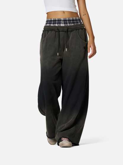 Aelfric Eden Double Waist Vintage Baggy Sweatpants-Limited Sale