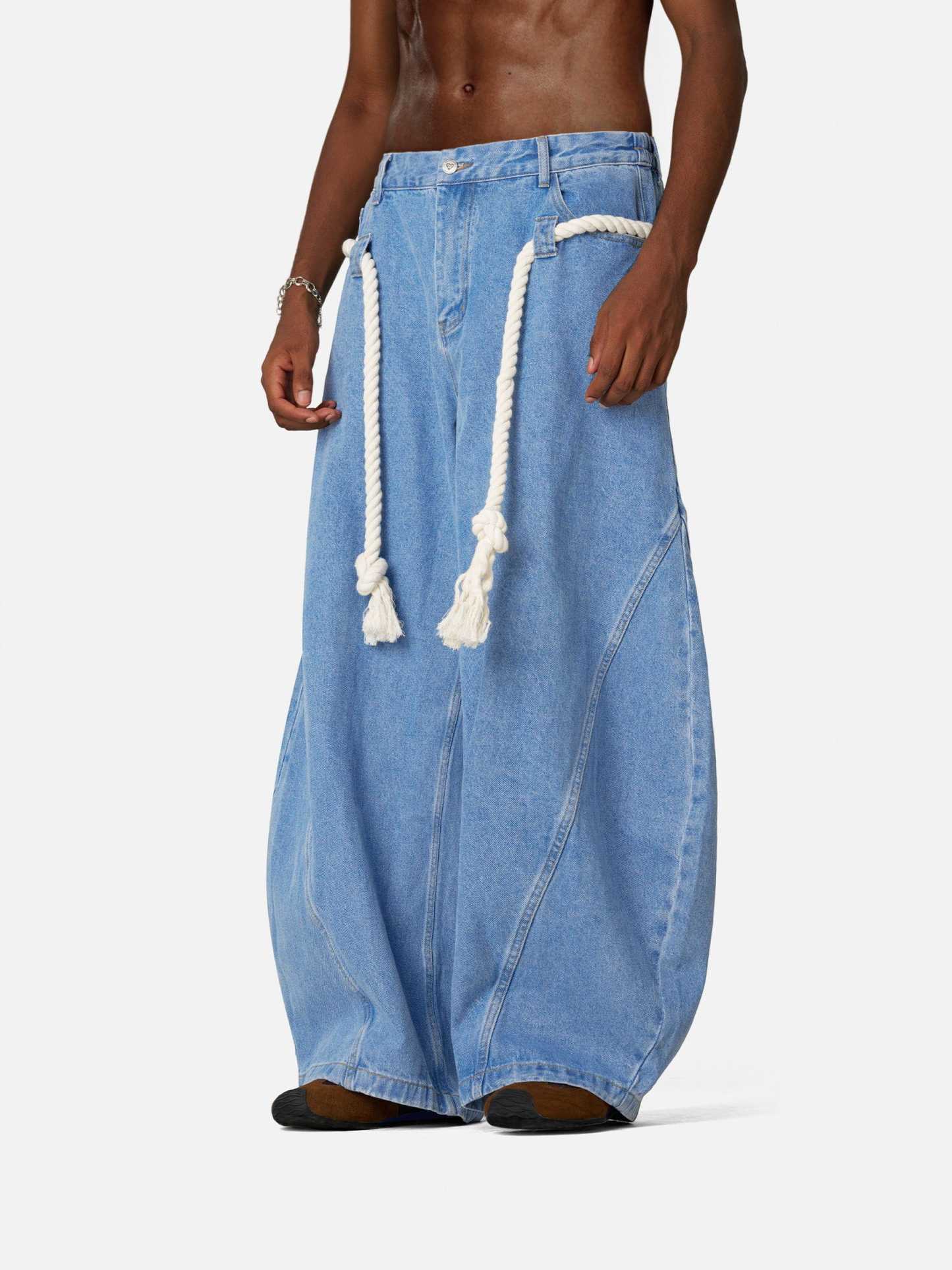 Aelfric Eden Super Baggy Drawstring Waist Jeans-Limited Sale