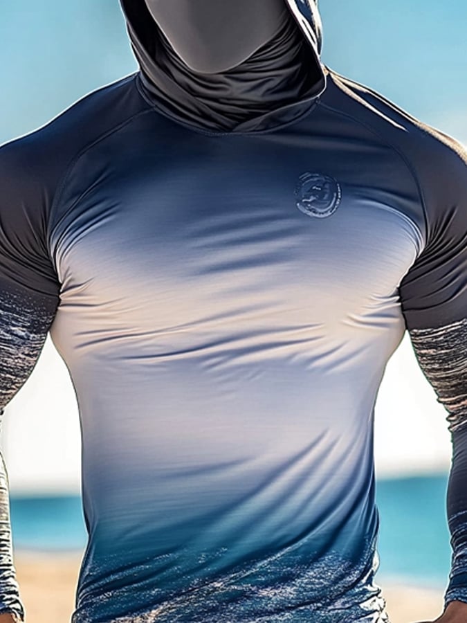 Men's Outdoor Sun Protection Breathable Cool Hooded Sun Protection Long-Sleeved Top-Limited Sale