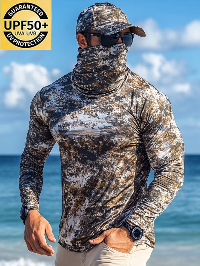 Men's Outdoor Sun Protection Breathable Cool Hooded Sun Protection Long-Sleeved Top-Limited Sale