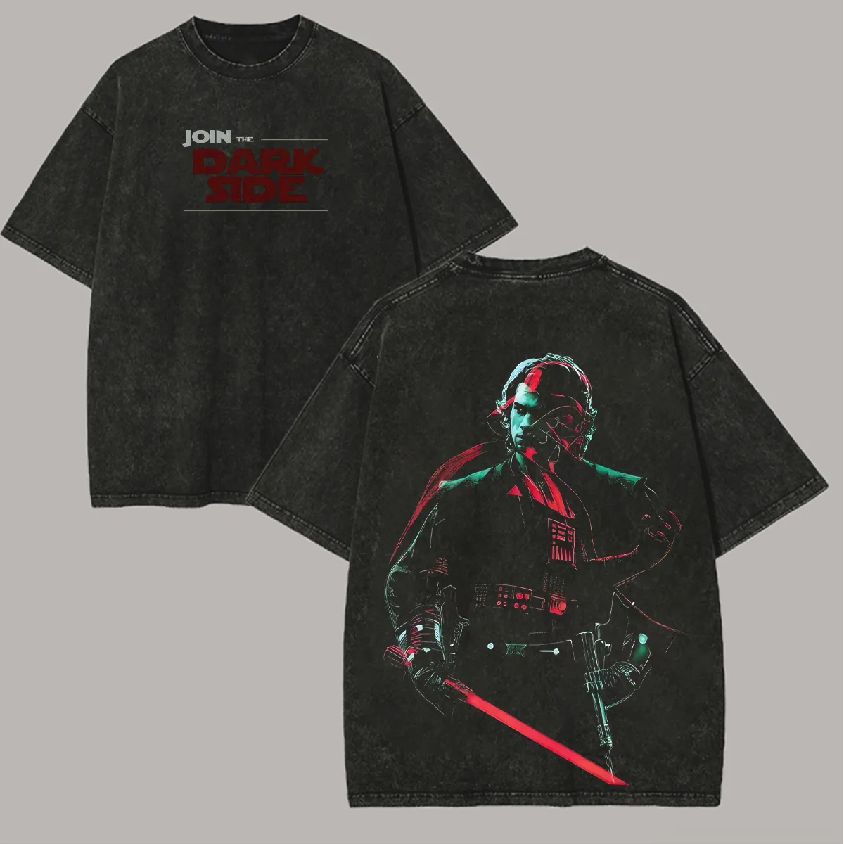 Star Wars Join The Dark Side Printed Unisex Washed T-Shirt-Limited Sale