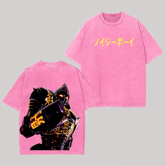 Real Steel Noisy Boy Printed Unisex Washed T-Shirt/Hoodie-Limited Sale