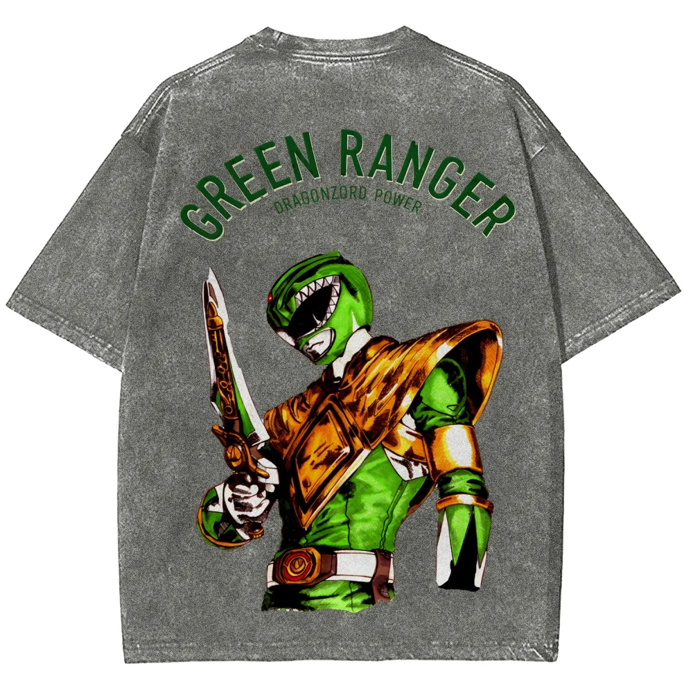 Power Rangers Unisex Fit Washed T-Shirt-Limited Sale