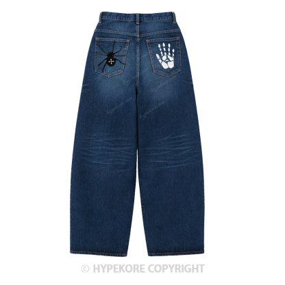Hunter x Hunter  pattern Washed Jeans-Limited Sale